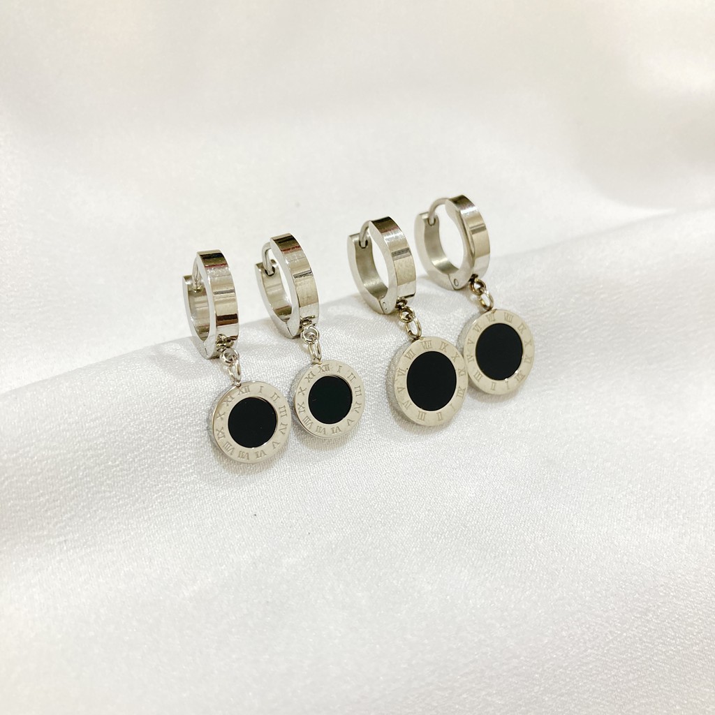 Anting Titanium wanita Warna Gold, Rose Gold, Silver Korean Fashion Import