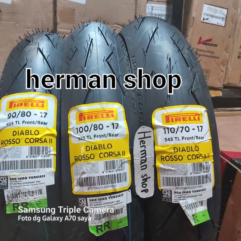 ban pirelli diablo rosso sport 100/80-17 / ban pirelli diablo rosso sport 90/80-17 / ban pirelli dia