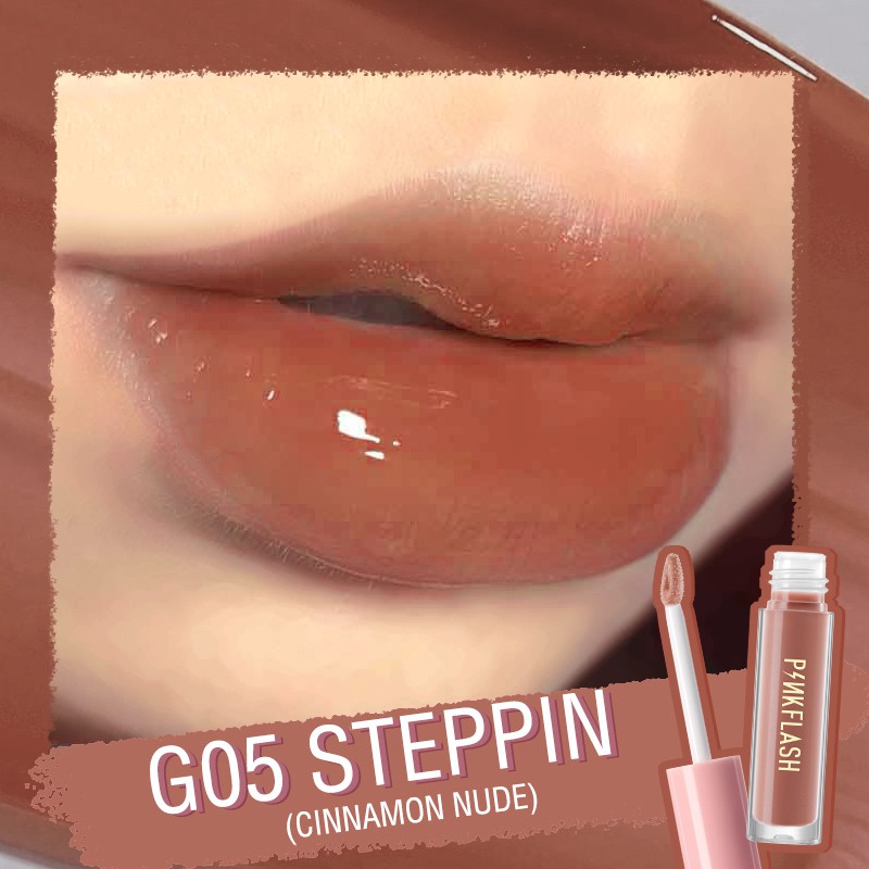 PINKFLASH OhMyPinkflash OhMyGloss High Shine Lip Gloss  Lipstik-G05 Steppin