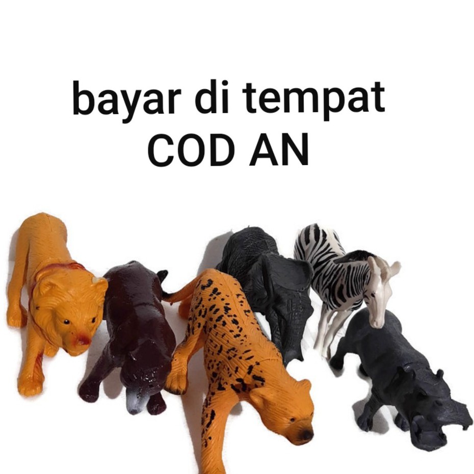 Animal Jerapah Plastik Tebal Satu Set Mainan Anak