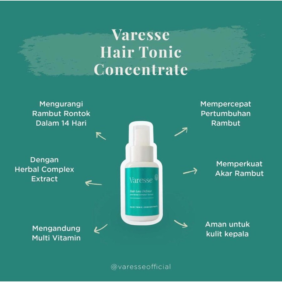 Varesse 20ml Hair Tonic Concentrate Hair Loss Defense