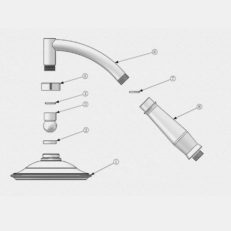 Gro Lengan Extension Kepala Shower Adjustable Untuk Kamar Mandi