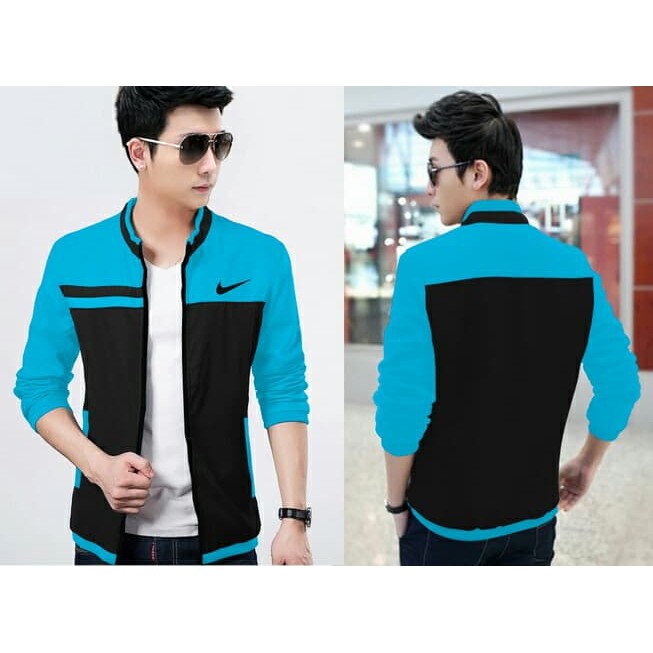 [Jaket Nyke CL] pakaian pria jaket warna hitam var color