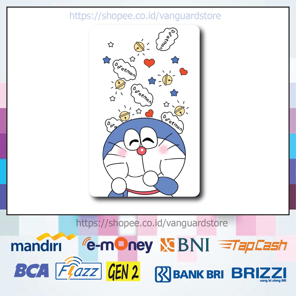 KARTU E MONEY E TOLL DORAEMON MAKAN ANIME 71 EMONEY MANDIRI FLAZZ BCA BNI TAPCASH BRIZZI BRI-1 SISI