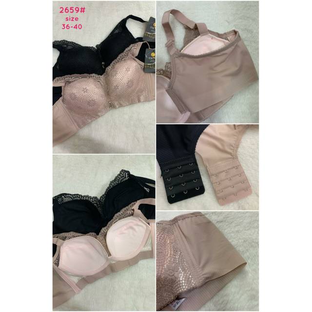 Bra chelyne tanpa kawat busa sedang  2659