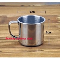 Cangkir Minum / Mug Stainless Steel / Gelas Tahan Panas Stainless 180 Ml