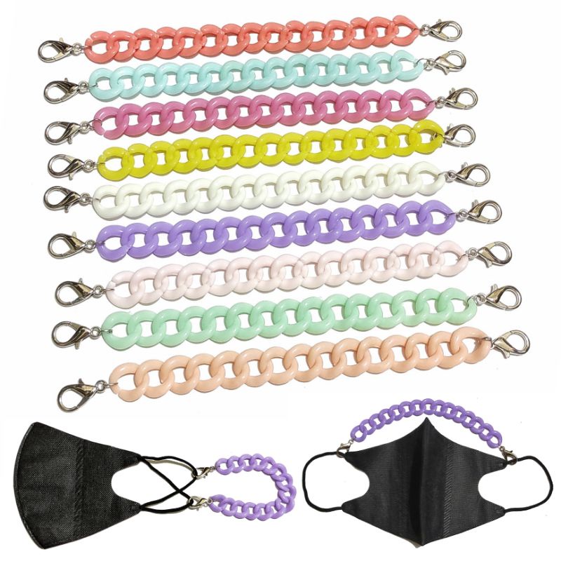 Konektor Masker Hijab Mask Connector Strap Extender Olivia Premium Acrilic Chain Rantai Akrilik