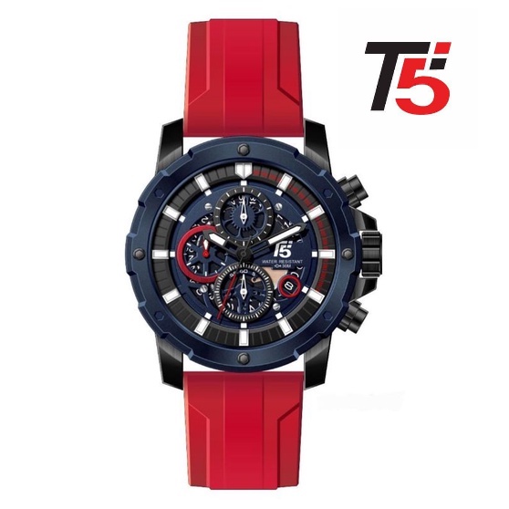 JAM TANGAN PRIA T5 H 3939 T5 H3939G ORIGINAL TERBARU CHRONOGRAPH AKTIF TALI RUBBER TERMURAH