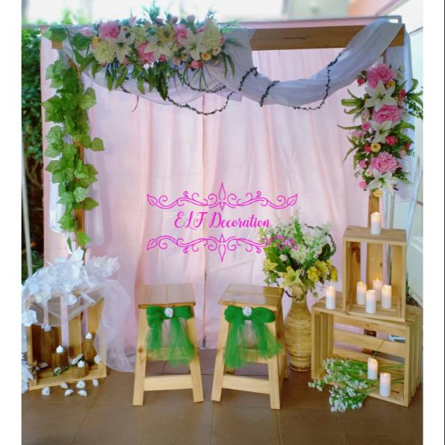 Dekorasi backdrop photobooth untuk lamaran, akad,  aqiqah, ultah, dll
