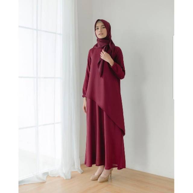 VHO DRESS PULCHRA FEELINI DARKEST VINTAGE ROSE QUEEN RED