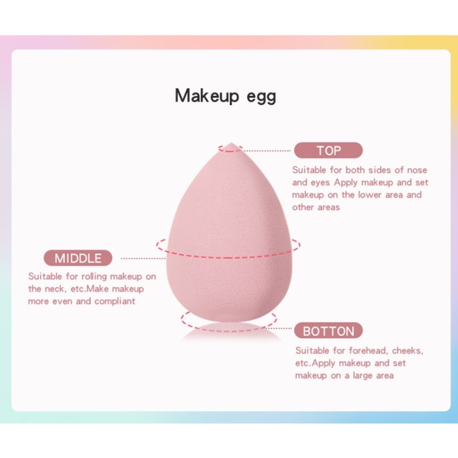 [3 Pcs Set Mix Color Makeup Sponge Blender] [Latex-Free Foundation Blending Sponge] [Cosmetic Puff For Applying Powder,Cream,Liquid]