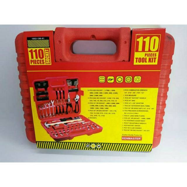 Kenmaster , 110 PCS  ,  77 PCS ,Tool Kit   , Kunci Sok - Socket