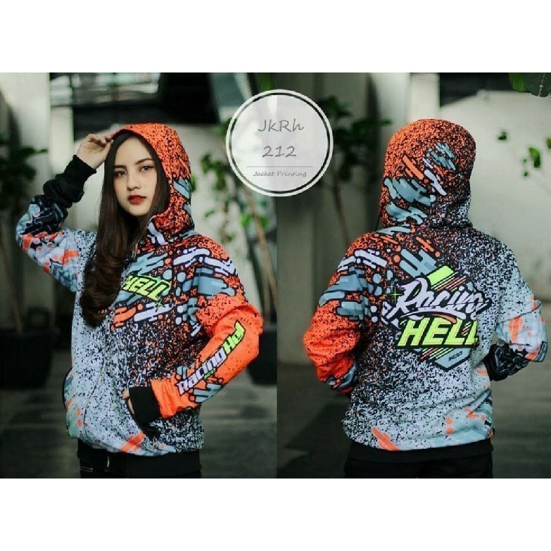 Jaket Racing Hell Cewek / Cowok Sweater Motor Touring - Jaket Balap Fullprint Full Taq Original Lokal Brand