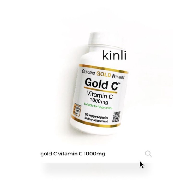 california gold nutrition vitamin C 1000mg 60 vegan capsules gold C