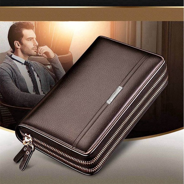 CSONLINEMALL  Dompet Pria Panjang Bahan Kulit PU Leather Premium