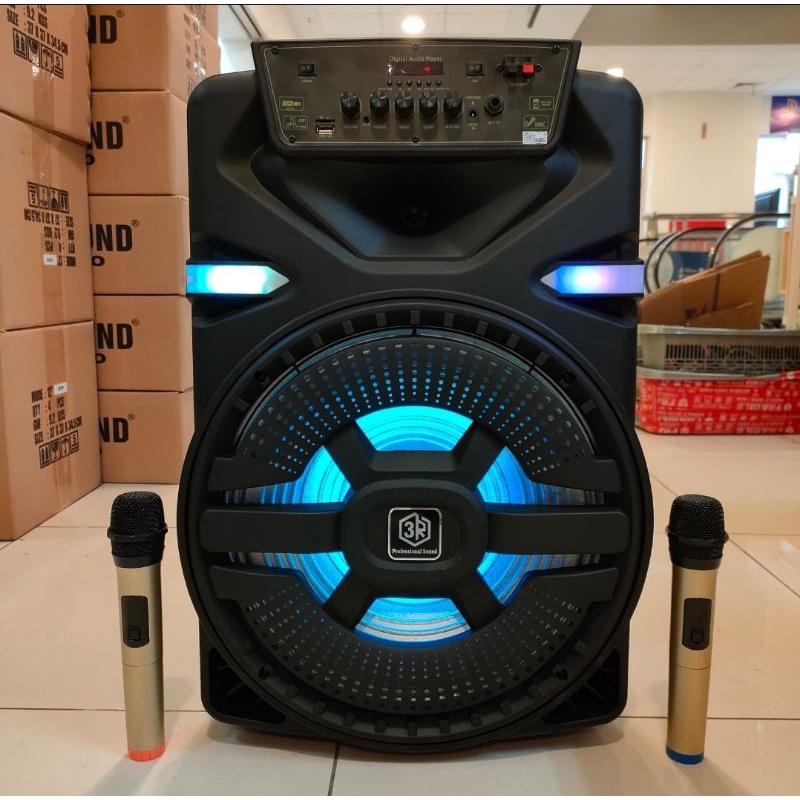 Speaker Portable 3R 15 IN STYLE 15 Karaoke Smart Tv Youtube Bluetooth