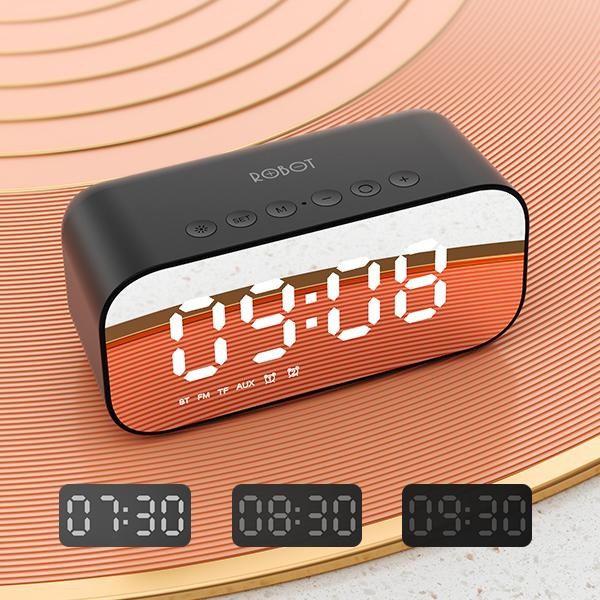 Speaker Bluetooth ROBOT RB560 Alarm Clock LED Indicator Jam Meja Digital