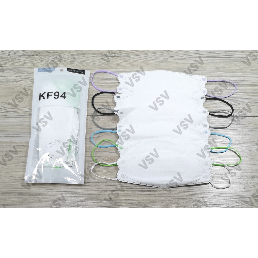 Masker 3D KF94 TALI WARNA PREMIUM QUALITY Masker Korea 4PLY Earloop