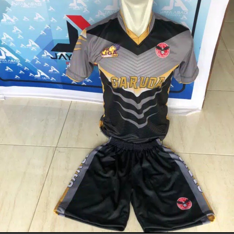 jersey motif proliga jakarta garuda hitam full motif printing Co hijab sirlo
