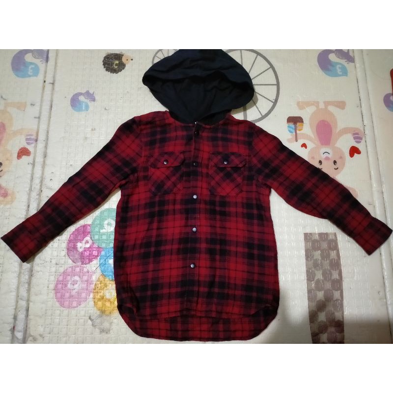 Preloved Like New Kemeja Hoddie Flanel H&M Kids Preloved Hoddie Flannel Shirt HnM Kids Preloved Keme