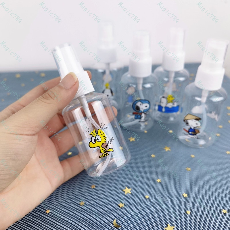 Magic789 50ML Plastic Cartoon Snoopy Spray Bottle Portable Travel Size Bottles for Cosmetic