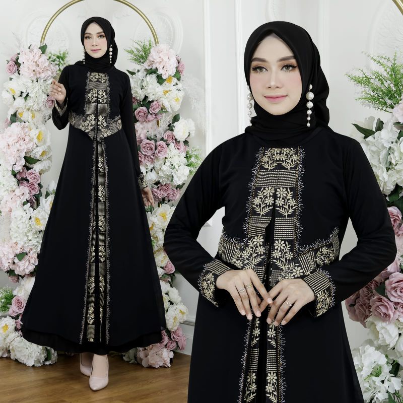 CANAMI GAMIS ABAYA TURKEY BORDIR BOLERO MELATI
