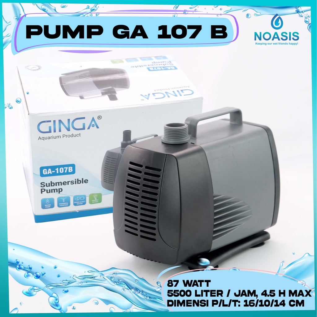 POMPA AQUARIUM CELUP WATER PUMP GINGA GA 107 B GA-107B LOW WATT