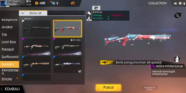 Akun Free Fire Gg Murah Set Cepcil