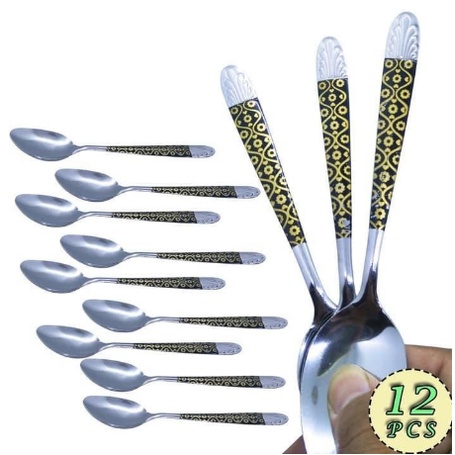 Sendok Makan Batik Stainless 1 Lusin 12 Buah / Stainless Steel