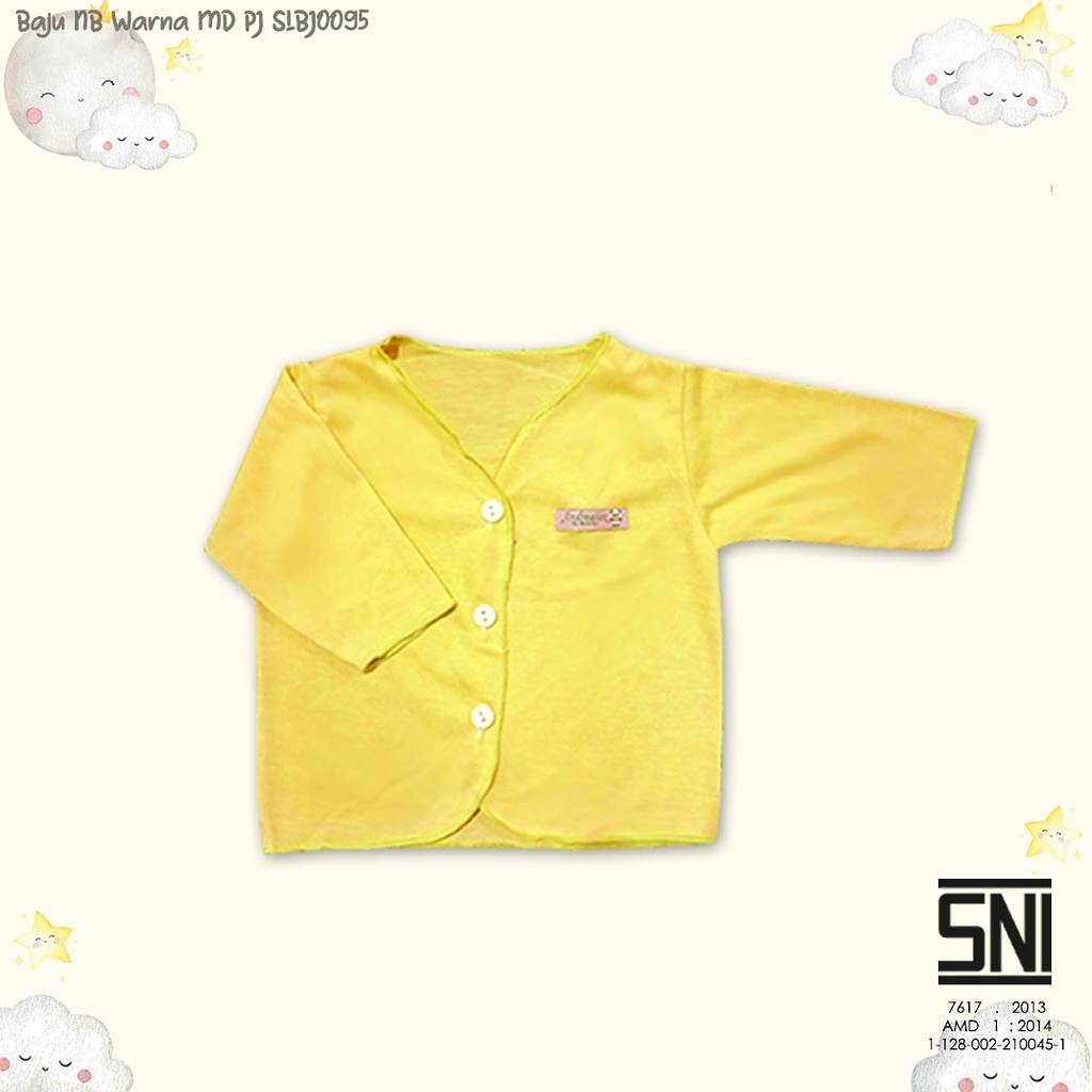 6 Pcs Baju Bayi (Newborn) Boboko SNI Lengan Panjang - Baju Bayi Newborn Piyama Warna Pastel 0-4 bulan