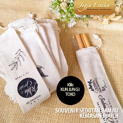 Souvenir Sedotan Bambu Kemasan Blacu