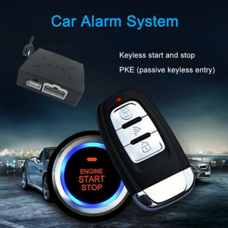 keyless entry push start engine auto lock mobil universal