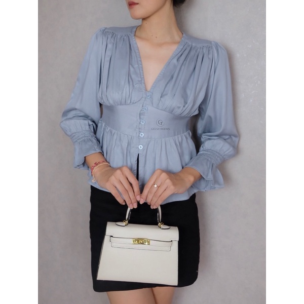 GELSEYROOMS | Mercy Top Atasan Lengan Panjang-GREY PANJANG