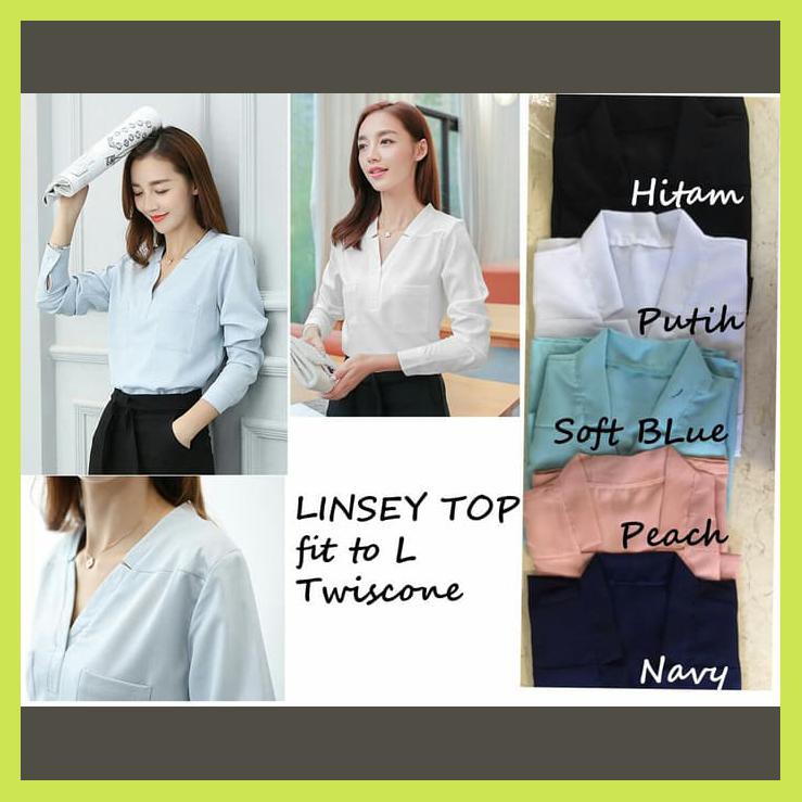 LISY TOP | PAKAIAN WANITA | KEMEJA WANITA | KEMEJA PUTIH - PUTIH