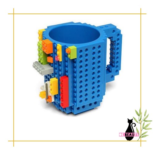 GELAS PLASTIK 350ML CANGKIR MUG SOUVENIR LEGO BUILD BRICK PUZZLE TEH KOPI KADO