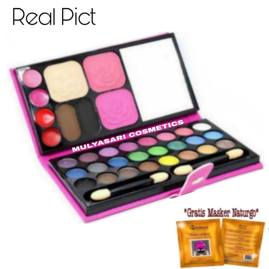 EYESHADOW PALLETE MAKE UP KIT UK BESAR- FREE MASKER HANASUI