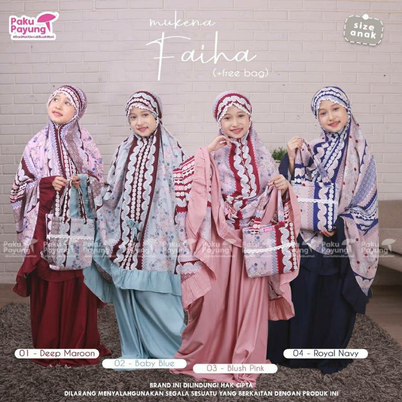 Mukena Rayon Anak Remaja Paku Payung