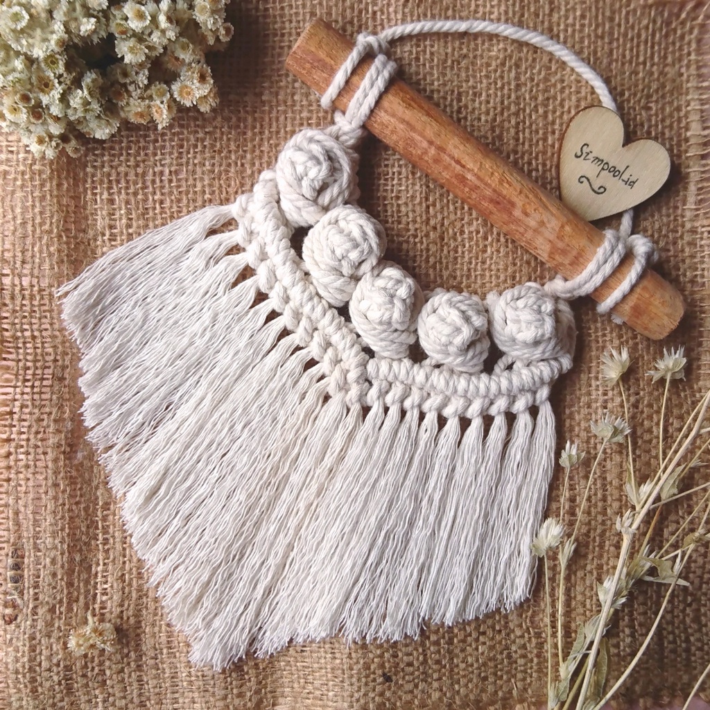 MACRAME MAWAR /HIASAN DINDING MACRAME/ hiasan macrame