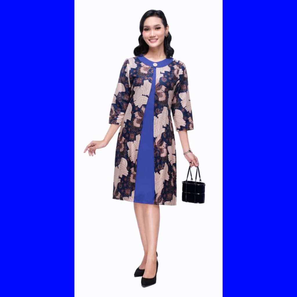 BATIK COUPLE KELUARGA SARIMBIT PASANGAN MUDA AYAH IBU ANAK  PREMIUM FAMILY JUMBO MODERN MURAH KEKINIAN TERBARU TUNIK DRESS SHEILA BIRU CAMISOLA CLOTHING