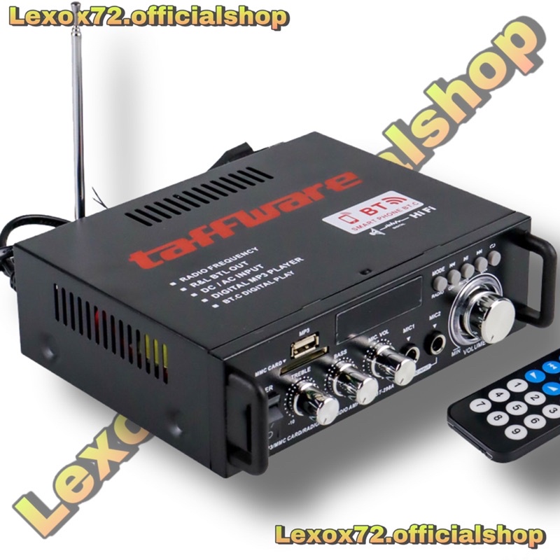 Taffware Amplifier bluetooth 600Watt mega bass EQUALIZER Ampli Karaoke Karoke Home Theater FMRadio sdcard USB