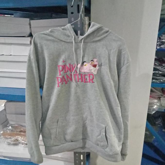 Atasan Sweater Hoodie Pink Panther Fashion Import JS17775KZ - Abu-abu