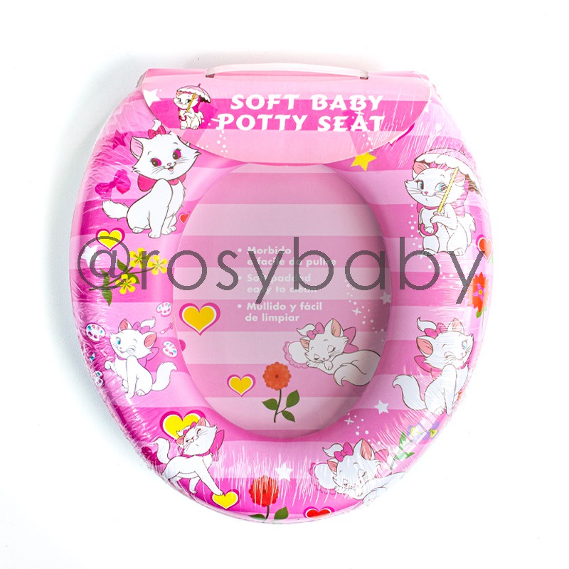 POTTY SEAT TRAINING dudukan closet bayi anak Handle NON HANDLE Soft Potty Baby Seat Ring Closet Handle -DUDUKAN TOILET ANAK - Toilet Training PRINCESS SUPERHEROES