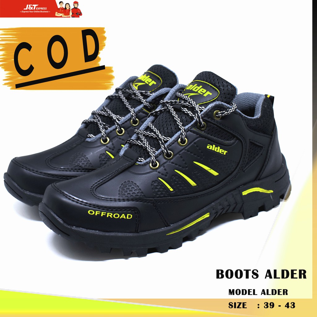 sepatu pendaki gunung pria alder laki laki dewasa  touring outdoor hiking pria boots terbaru size 39-43 keren sol karet mentah