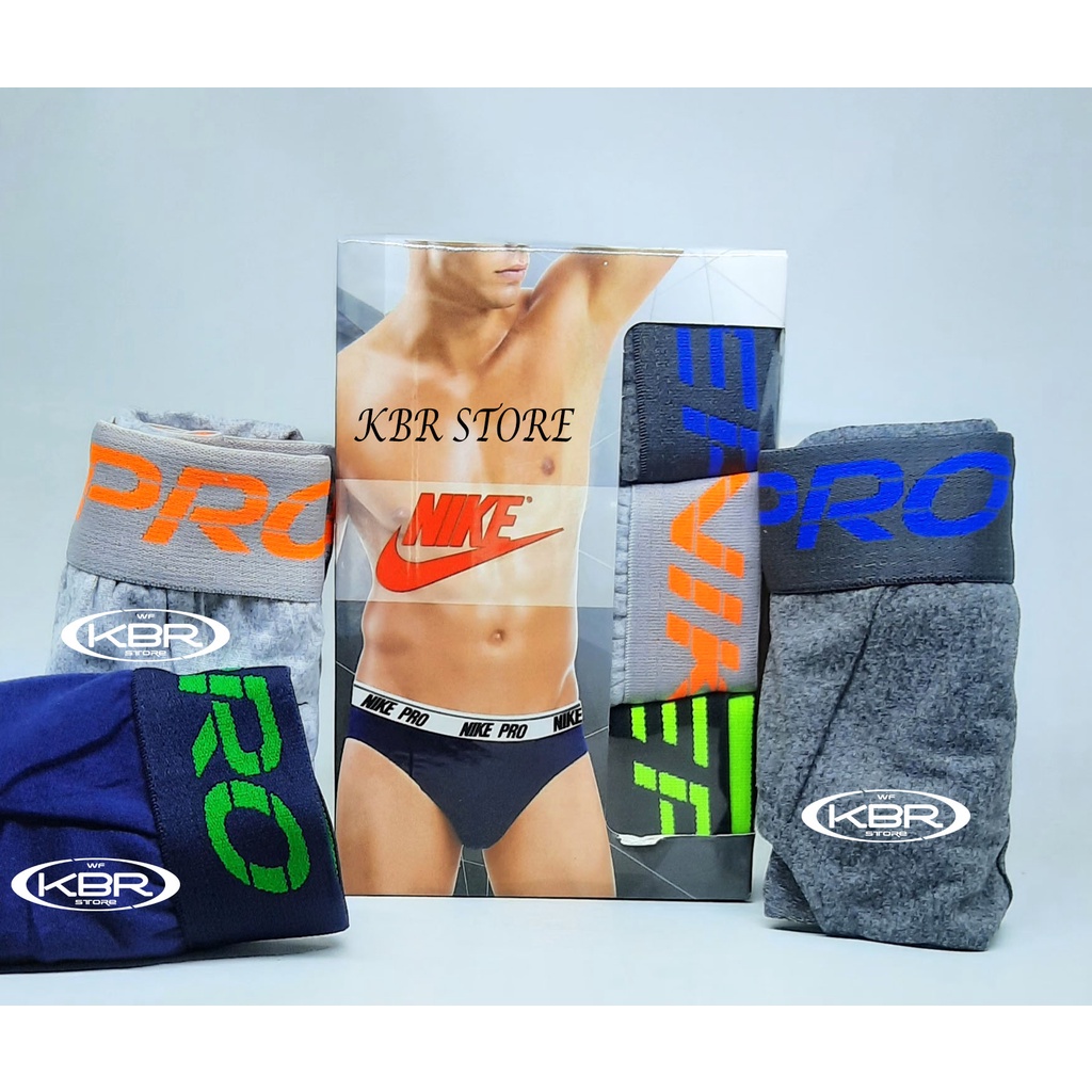 3 pcs celana dalam pria celana dalam cowok dalaman cowok celana NIKE PRO celana dalam nike pro terbaru terlaris tahun ini WF STORE UNDERWAER TERBARU WF STORE