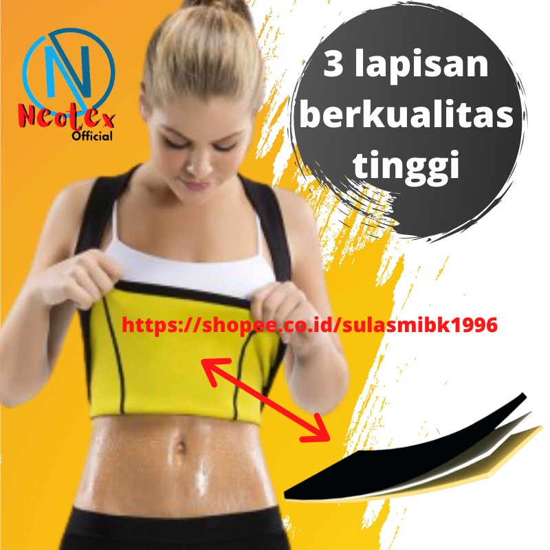 Korset Wanita Alat Pelangsing Perut Korslet Pembakar Lemak Bahan Neotex Korset Pengecil Perut Buncit
