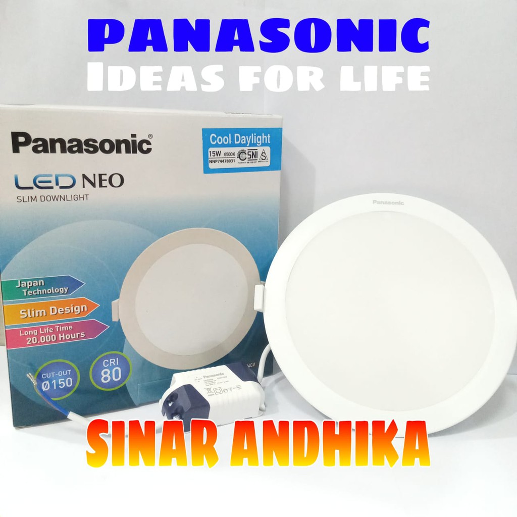 LED SLIM DOWNLIGHT PANEL 15 WATT PANASONIC NNP 74478/NNP 74472