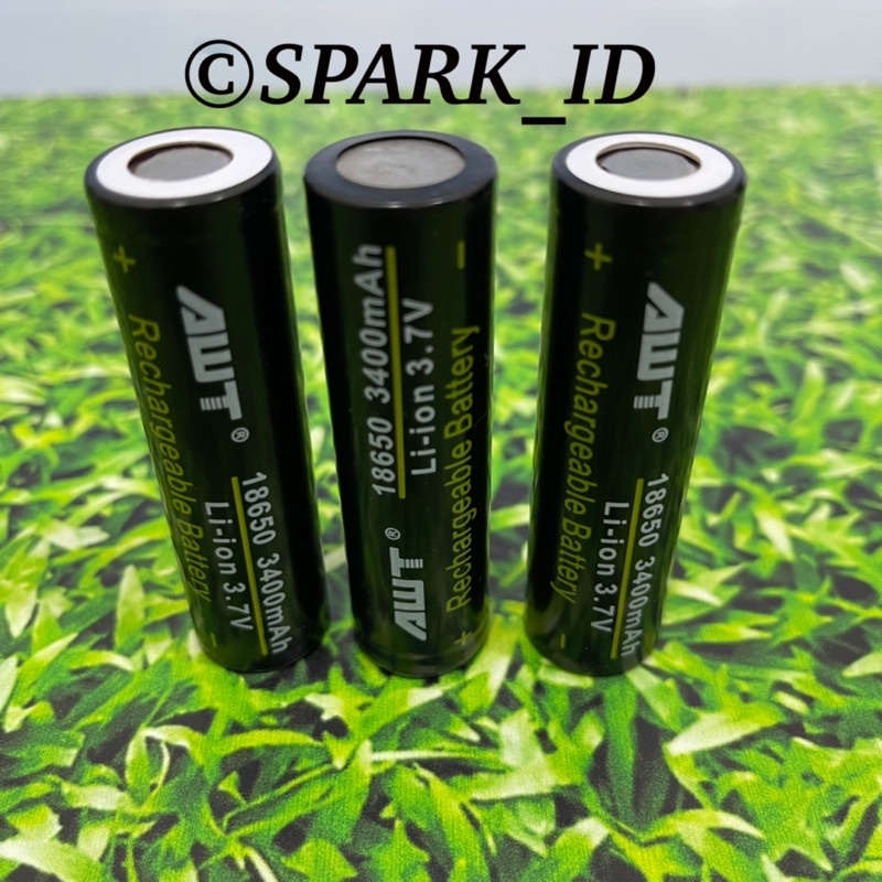 TERMURAH Baterai,Battery AWT BLACK 18650 Kapasitas 3400mAh PRODUK TERPOPULER SEN