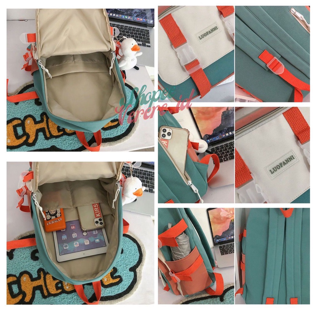 Joshee Tas Ransel Wanita Backpack Wanita Backpack Pria Tas Sekolah Tas Anak 7126 Backpack Nylon 03, 04, 09