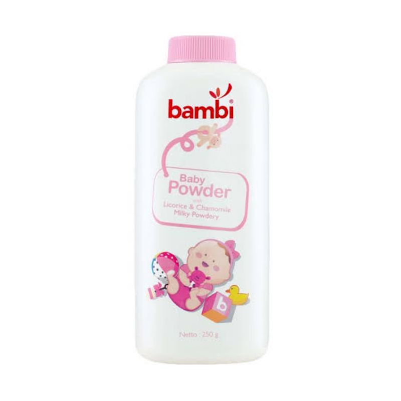 Bambi Baby Milky Powdery Pink - Bambi Bedak Tabur Bayi - Bedak Bayi