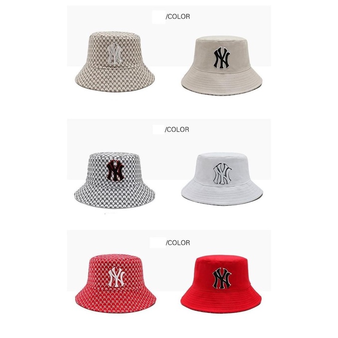 Topi Bucket New York NY New Best Seller Limited Double Color Bolak Bal